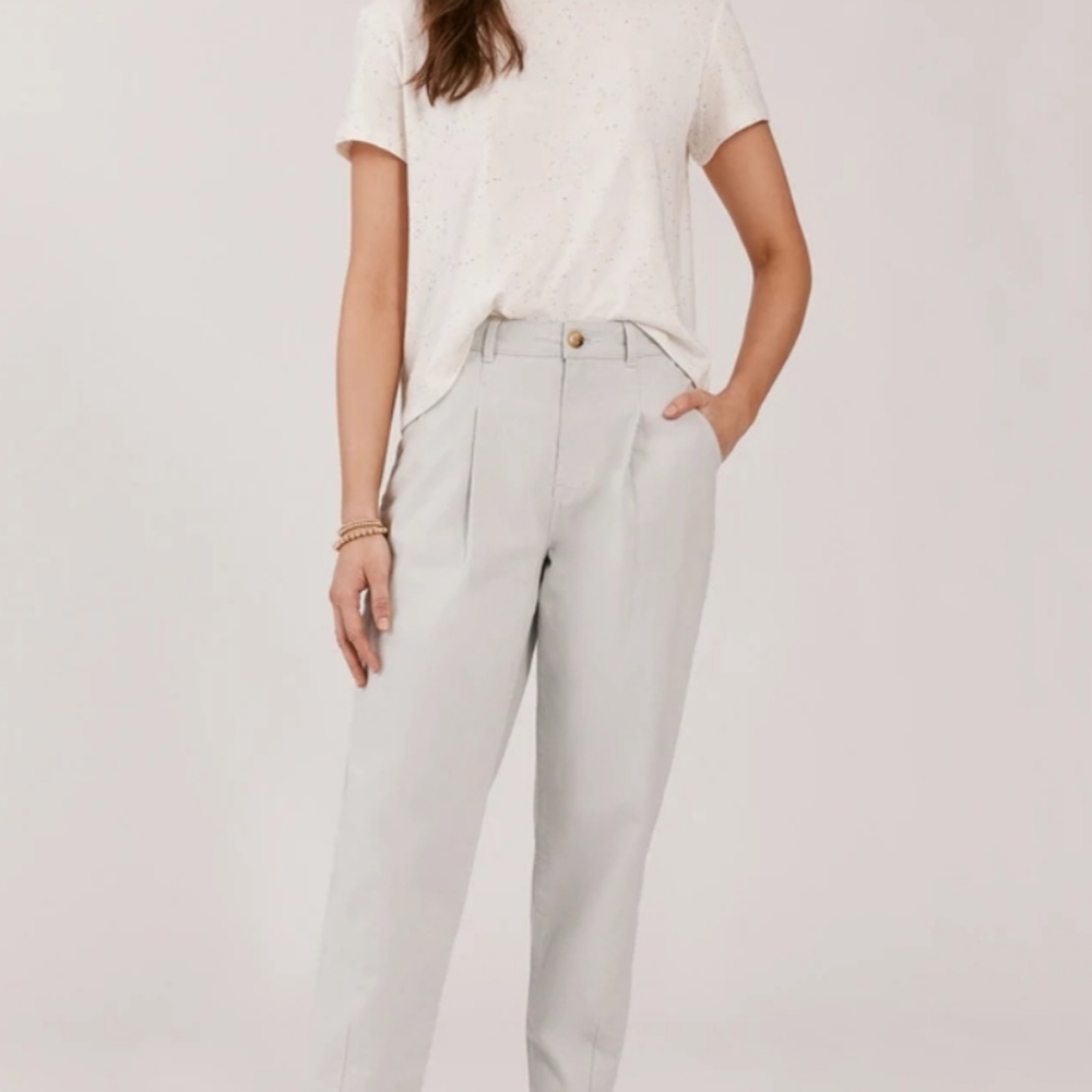 *NWT*  Something Navy Leighton Pleated Denim Pants